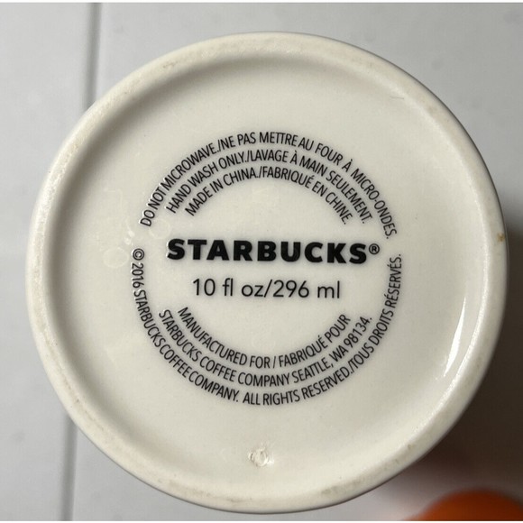 Starbucks Pumpkin Spice Latte Ceramic Travel Mug Fall Autumn PSL. Lid Rare 2016 - Picture 7 of 7